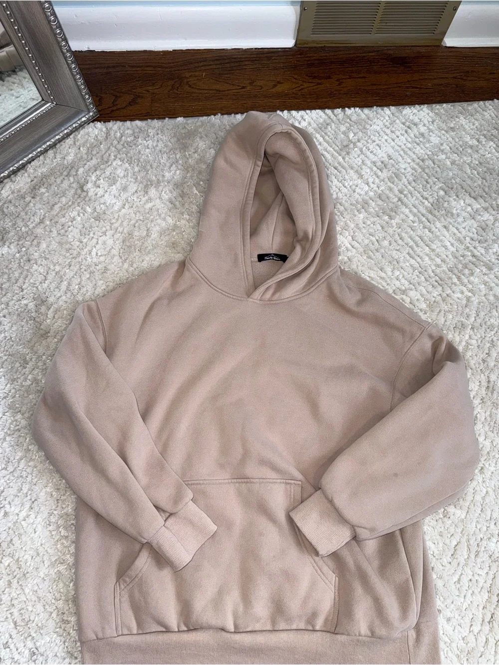 Women's Oversized Hoodie Sweatshirt in Taupe - Picture 4 of 6
